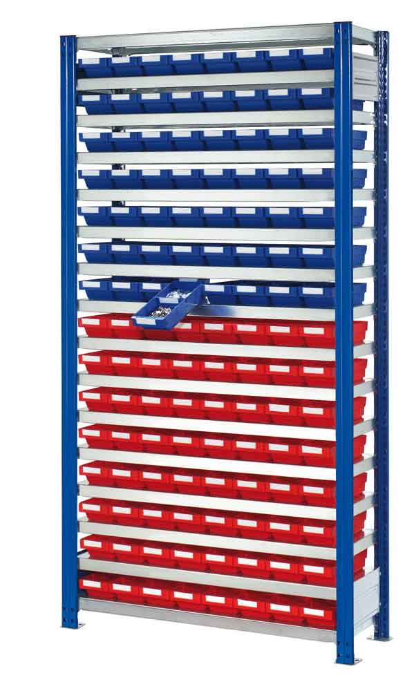 RasterPlan® - Steckregal Mod. 21 - komplett mit Regalkästen - Grund- und Anbaufeld - 3 Tiefen RasterPlan® - Steckregal Mod. 21 - komplett mit Regalkästen - Grund- und Anbaufeld - 3 Tiefen