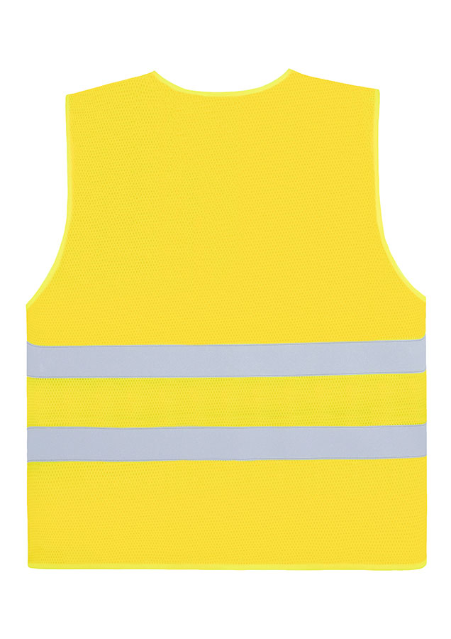 Korntex® Mesh-Warnweste Comfort-Fit „Rhodes“ - Mit Reißverschluss - Signal-Gelb - 4XL/5XL