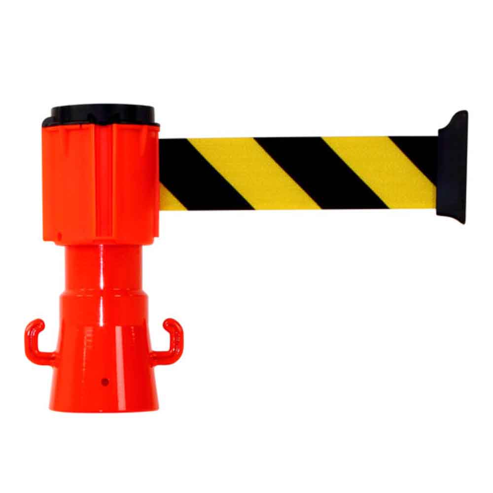 Leitkegel-Absperrgurt - Farbe Gelb / Schwarz - Länge 400 cm Leitkegel-Absperrgurt - Farbe Gelb / Schwarz - Länge 400 cm