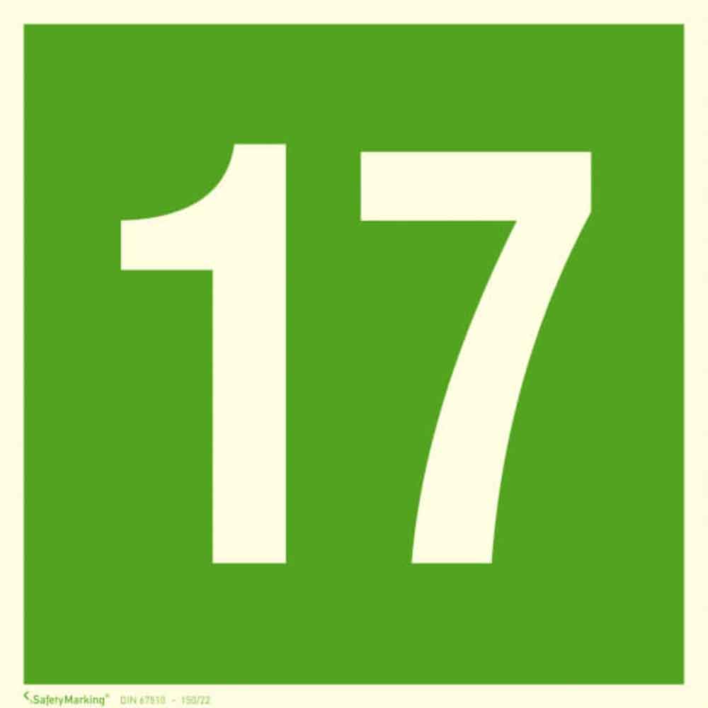 Fluchtwegschild mit Wunschtext - Etagenkennzeichnung - langnachleuchtend