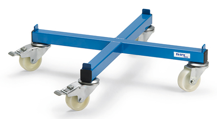 13650-a1eb79 Fassroller für stehenden Transport - geschweißtes Kreuz - Gesamthöhe 159 mm - Tragkraft 250 kg