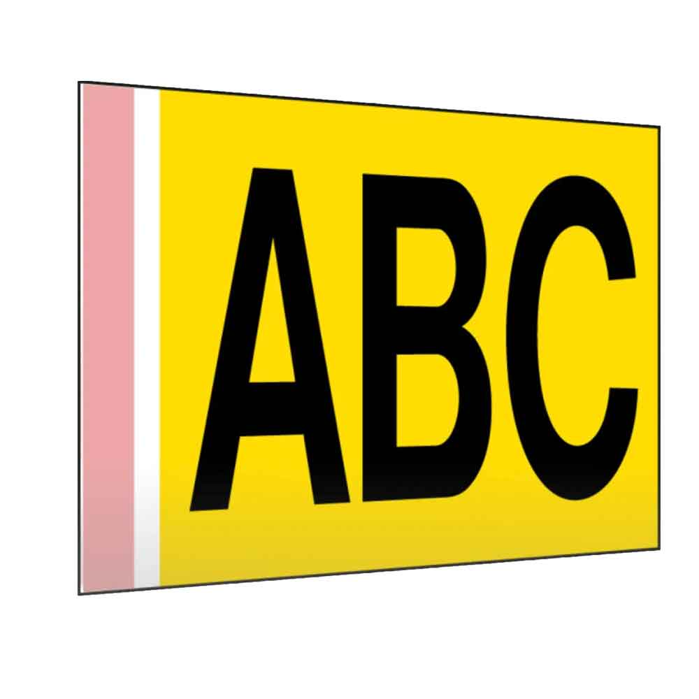 Regal- und Gangschild gerade - mit Klebestreifen - in vielen Größen - einseitiger oder beidseitiger Druck