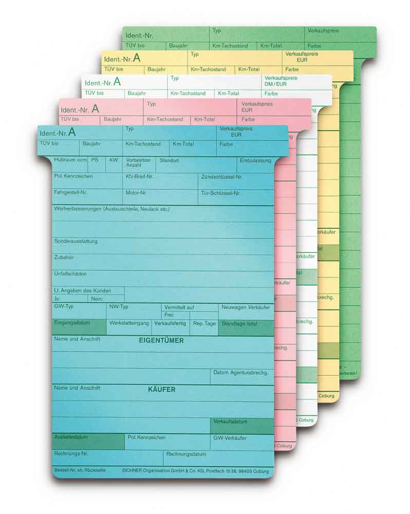 T-Karte für Fahrzeugverwaltung - Zubehör für T-Card Systemtafeln