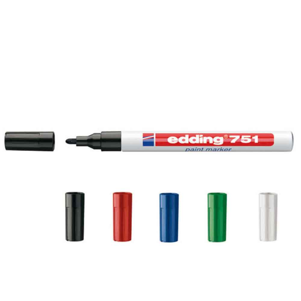 Edding 751 Lackmarker mit Rundspitze - einzeln in 5 bzw. als Set in 10 Farben