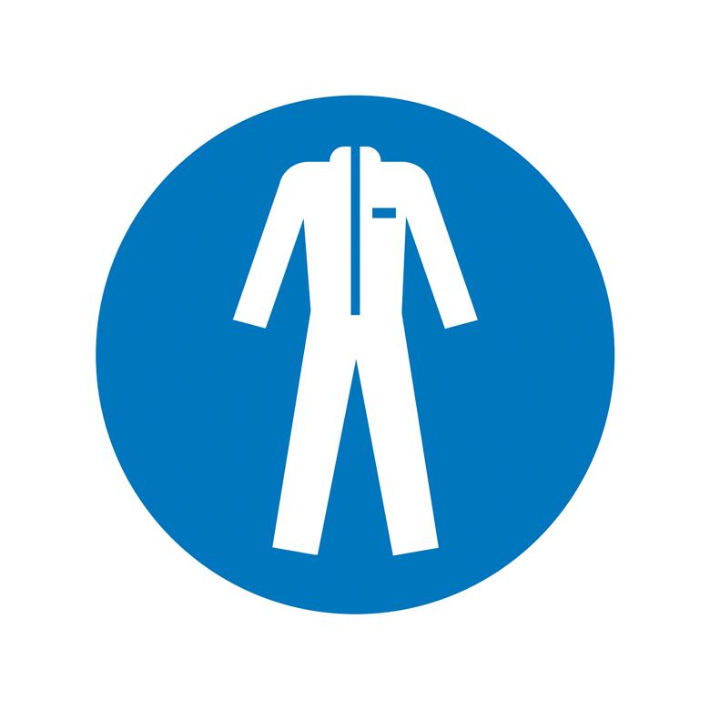 Gebotsschild - Schutzkleidung benutzen