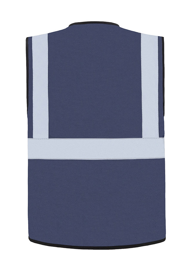 Korntex® Warnweste „Berlin“ - Multifunktional mit Taschen - Waldgrün/Signal-Gelb - XXL
