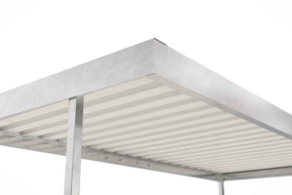 Materialüberdachung Leipzig L44 - als Bausatz - in Silber Materialüberdachung Leipzig L44 - als Bausatz - in Silber