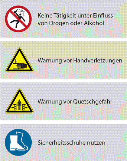 Gebrauchs- und Sicherheitshinweise für Ersatz- und Einzelteile