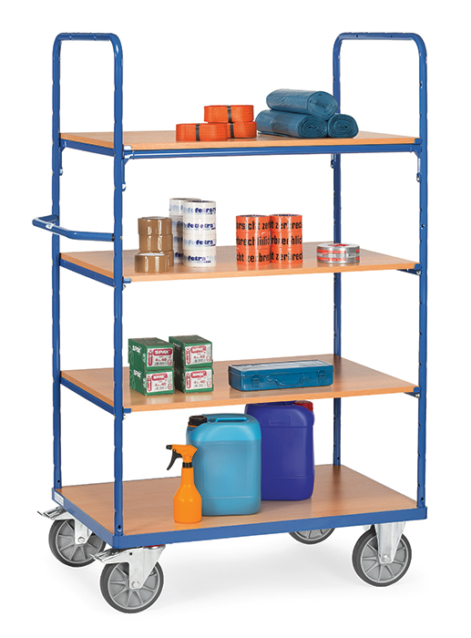 Etagenwagen in 3 Ausführungen - Baukasten-System - 4 Ladeflächen - hohe Stirnwand