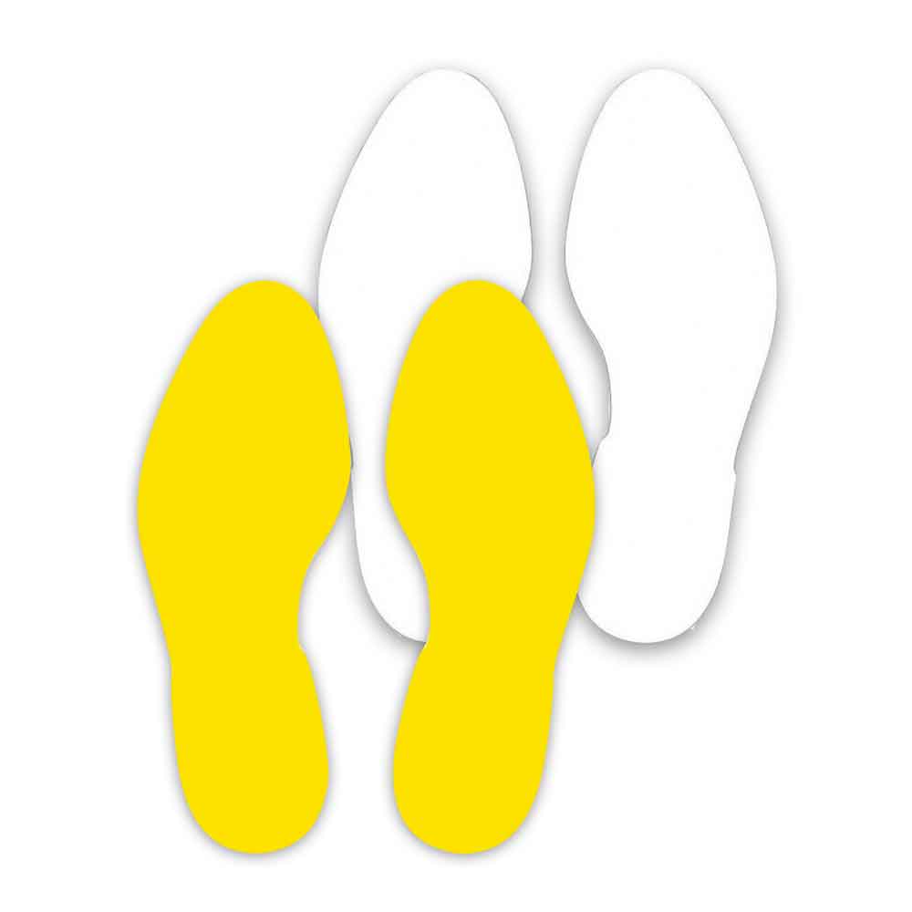 21-50-169-0-01-05-002-piktogramm-fuesse-gelb-weiss-ba675b Selbstklebendes Piktogramm - Füße - für Innen und Außen - in 2 Farben