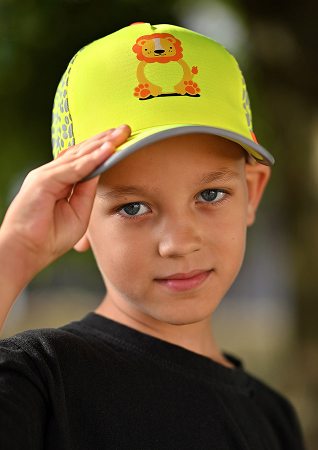 Korntex® Cap für Kinder "Funtastic Wildlife" - Gelb/Einhorn - Onesize