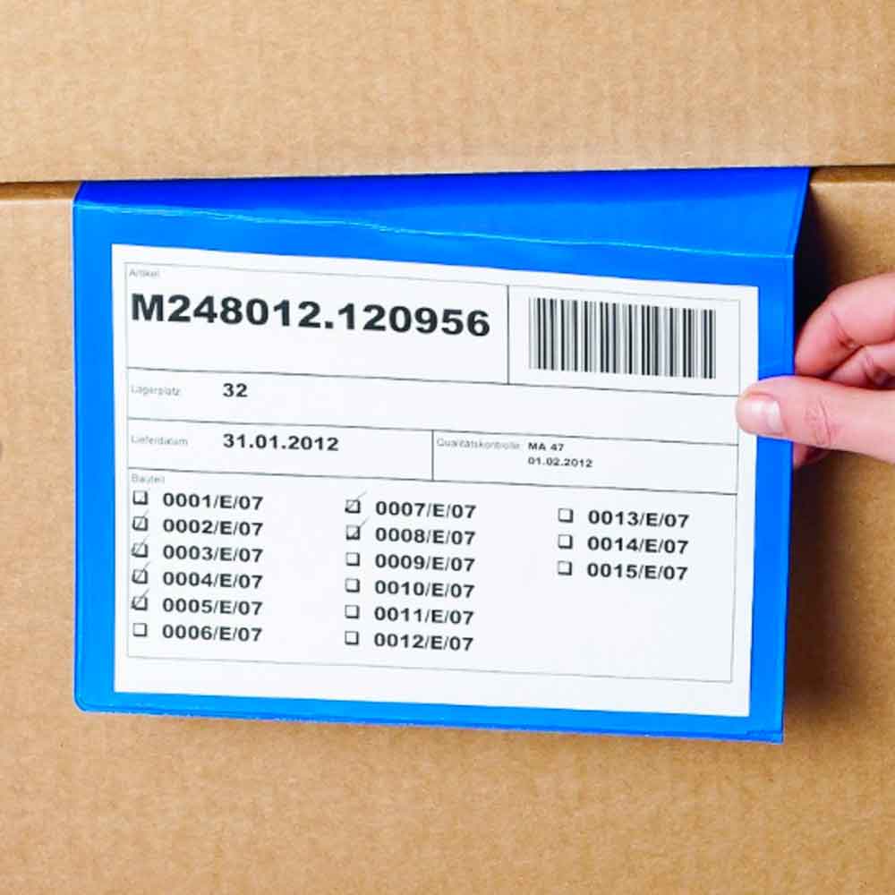 Kennzeichnungstaschen für gestapelte Kartons - in 2 Größen