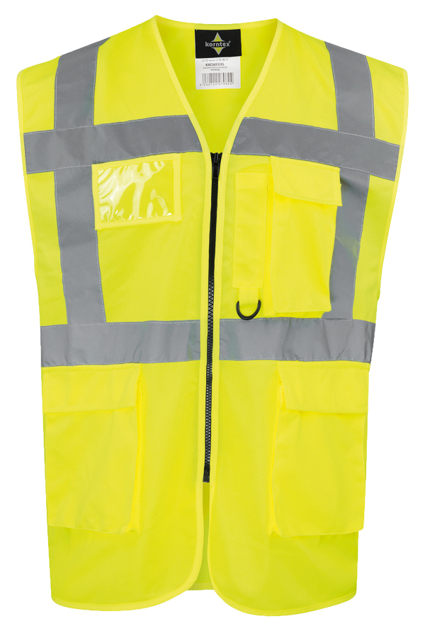 Korntex® Comfort Warnweste „Hamburg“ - Multifunktional - Weiß - M