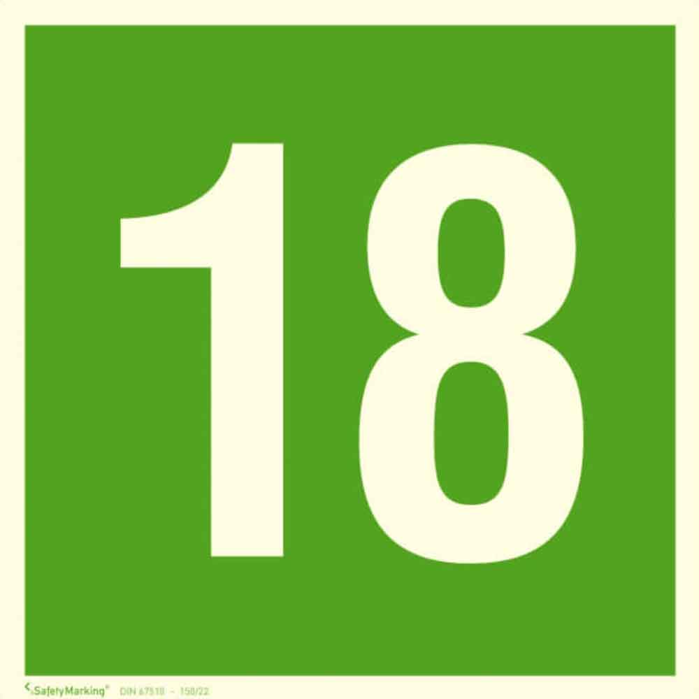 Fluchtwegschild mit Wunschtext - Etagenkennzeichnung - langnachleuchtend