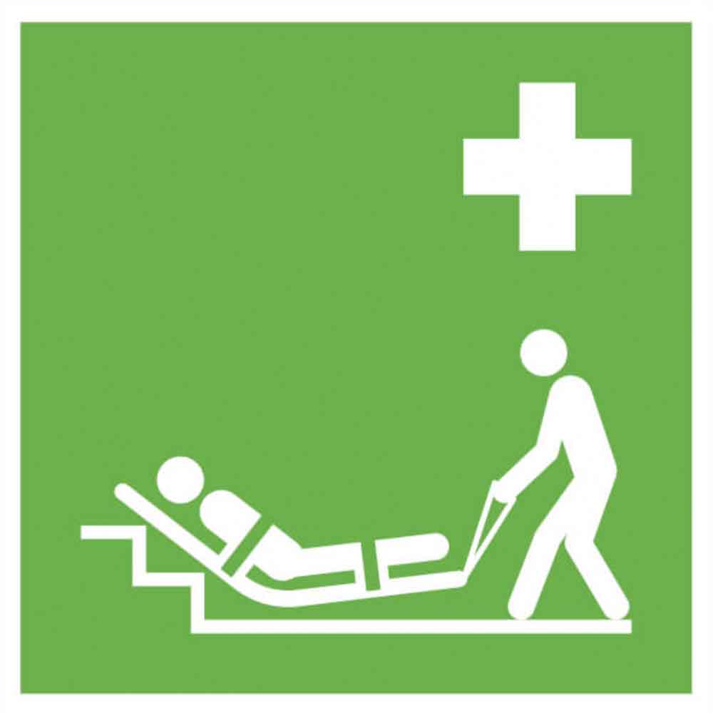 Fluchtwegschild - Evakuierungsmatratze Fluchtwegschild - Evakuierungsmatratze
