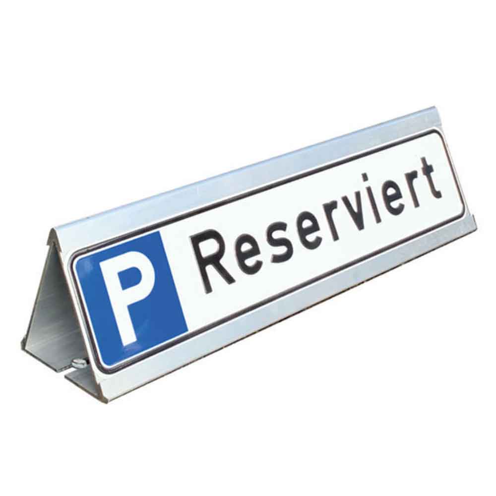 Parkplatzbegrenzung mit Schilderhalter - zur Abgrenzung und Kennzeichnung von Parkplätzen Parkplatzbegrenzung mit Schilderhalter - zur Abgrenzung und Kennzeichnung von Parkplätzen