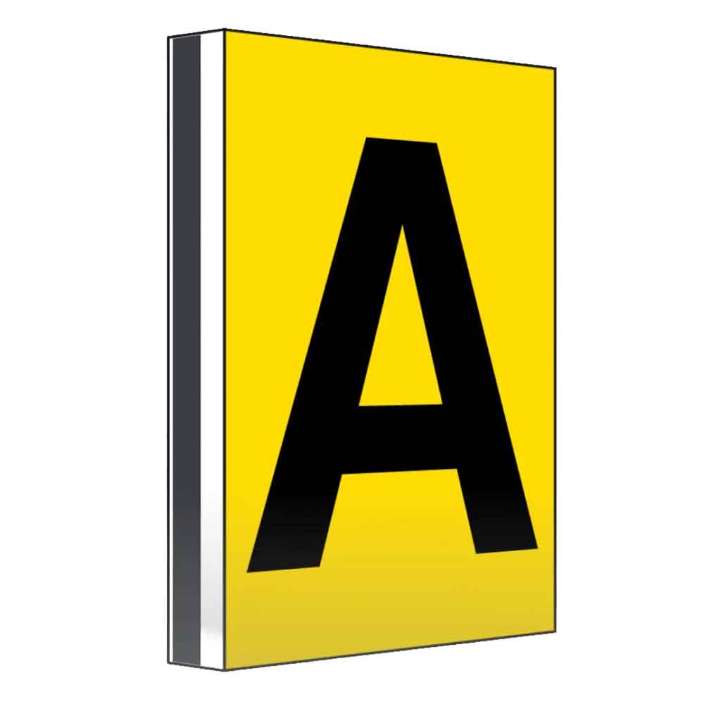 Regal- und Gangschild abgewinkelt - mit Magnetstreifen - in vielen Größen - einseitiger oder beidseitiger Druck