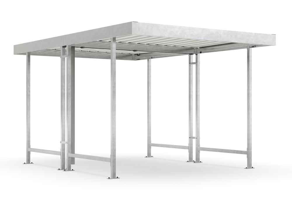 Materialüberdachung Leipzig L42 - als Bausatz - in Silber Materialüberdachung Leipzig L42 - als Bausatz - in Silber
