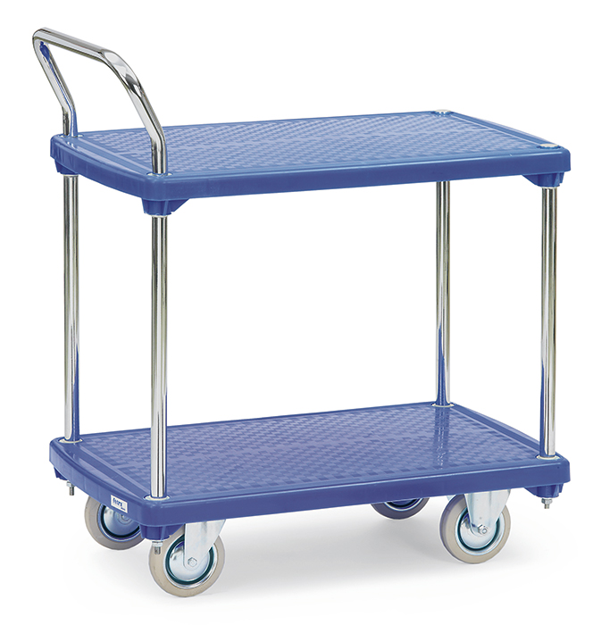 3132-3fdede Kunststoffplattenwagen - mit 2 Ladeflächen - Tragkraft 200 kg