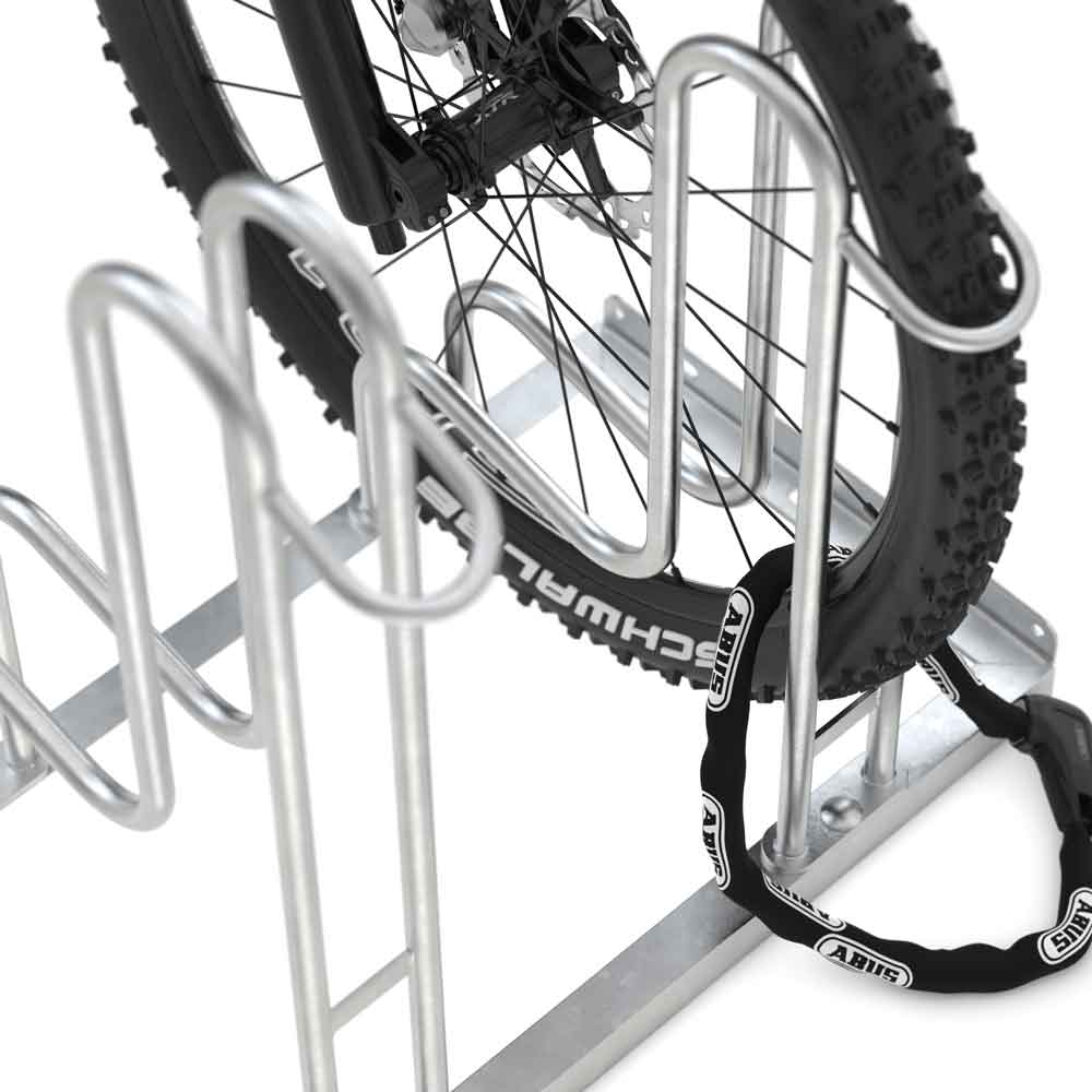 Fahrrad-Standparker 4056 BR - erhöhter Radabstand und Reifenbreite - 6 Einstellplätze einseitig Fahrrad-Standparker 4056 BR - erhöhter Radabstand und Reifenbreite - 6 Einstellplätze einseitig
