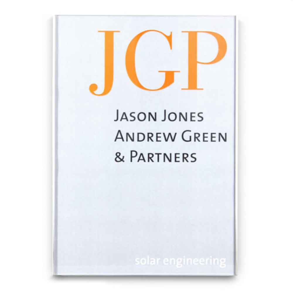 LITE Infotafel - stilvolle Beschilderung - aus Acrylglas und Edelstahl LITE Infotafel - stilvolle Beschilderung - aus Acrylglas und Edelstahl