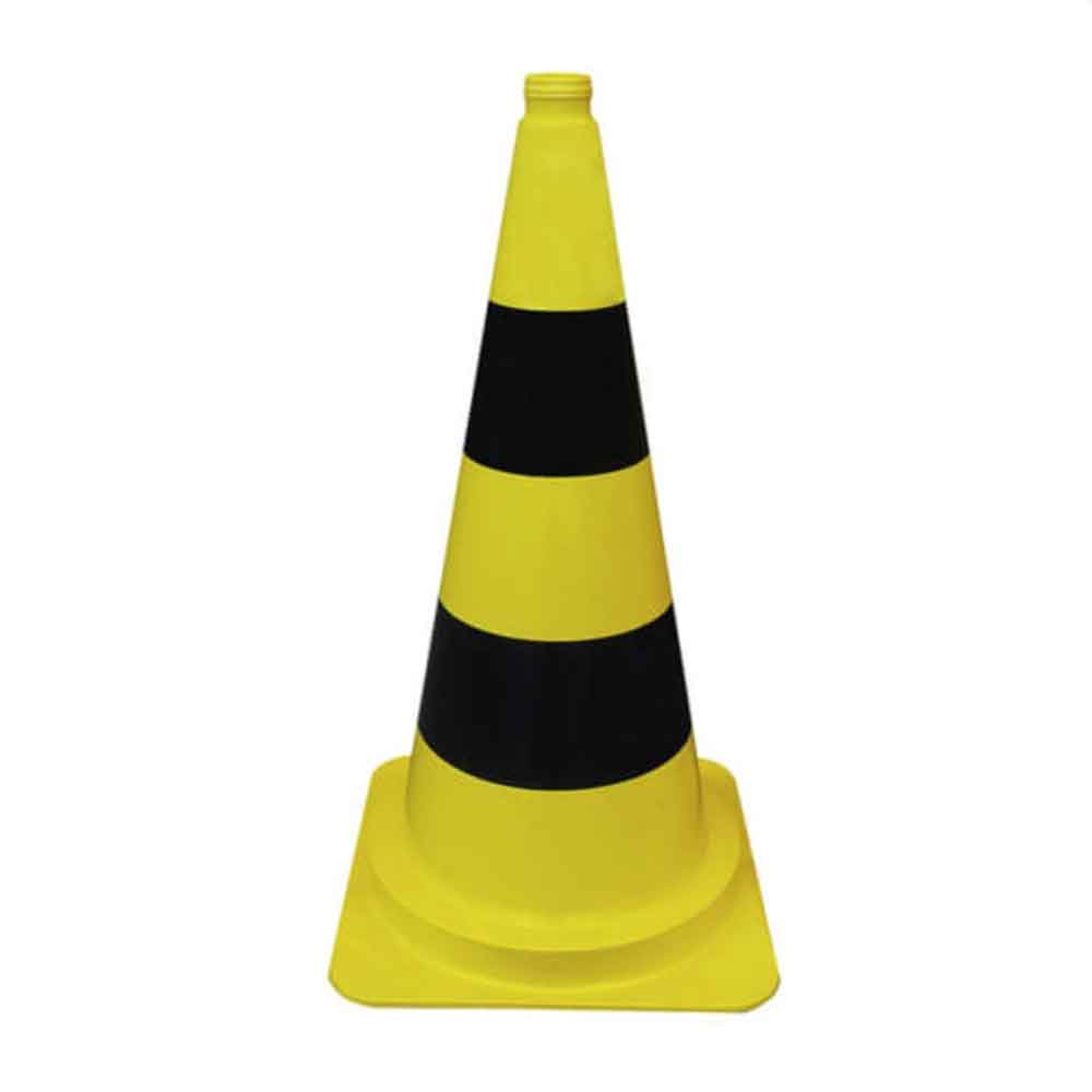 Leitkegel - Tagesleuchtend - Höhe 32 cm - Gelb/Schwarz - einfache Ausführung