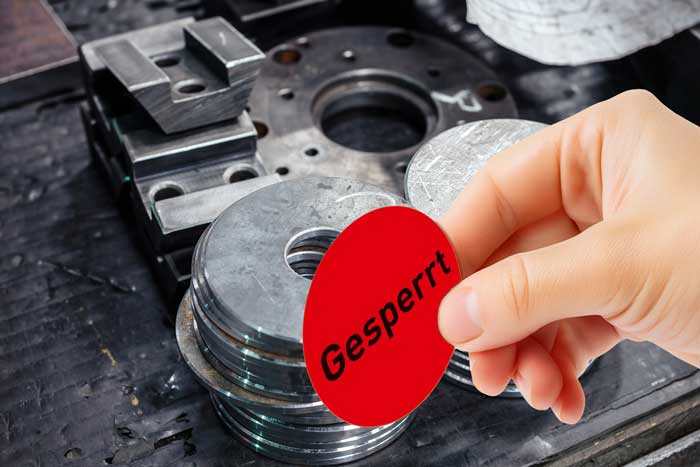 Metallteile Automotive als gesperrt kennzeichnen