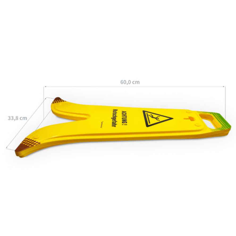 Warnaufsteller Bananenoptik - A-Frame - ACHTUNG! Rutschgefahr - H 60 cm - 2-seitig