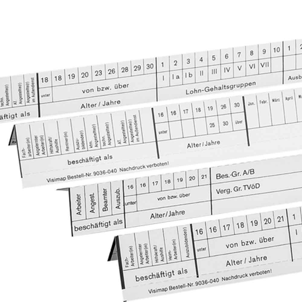 Planungsstreifen - VISIMAP / Personalhefter - Personalplanung