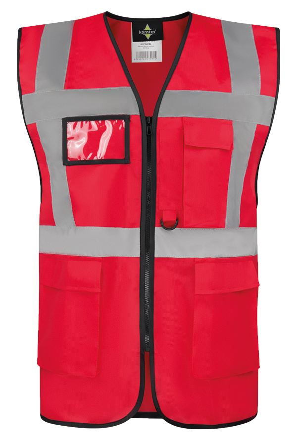 Korntex® Comfort Warnweste „Hamburg“ - Multifunktional - Weiß - M