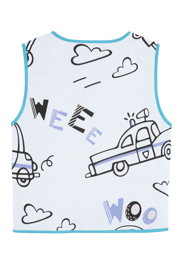 Korntex® Kinder Warnweste Action „Working Heroes“ - CO2 Neutral - Blau/Traktor - XS