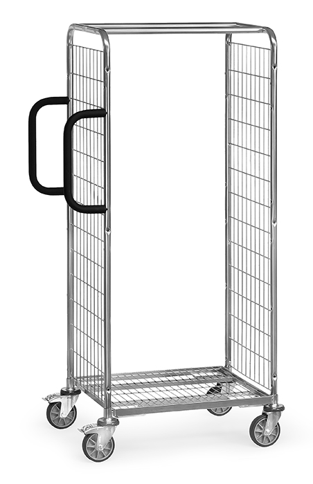 28200-9003d1 Kommissionierwagen - Stirnwände aus Drahtschweißgitter - Ladefläche L 650 x B 510 mm - H 1625 mm