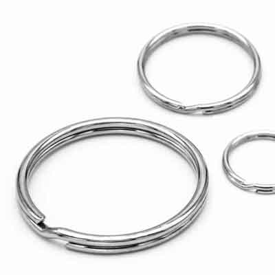 Schlüsselringe vernickelt oder aus Edelstahl