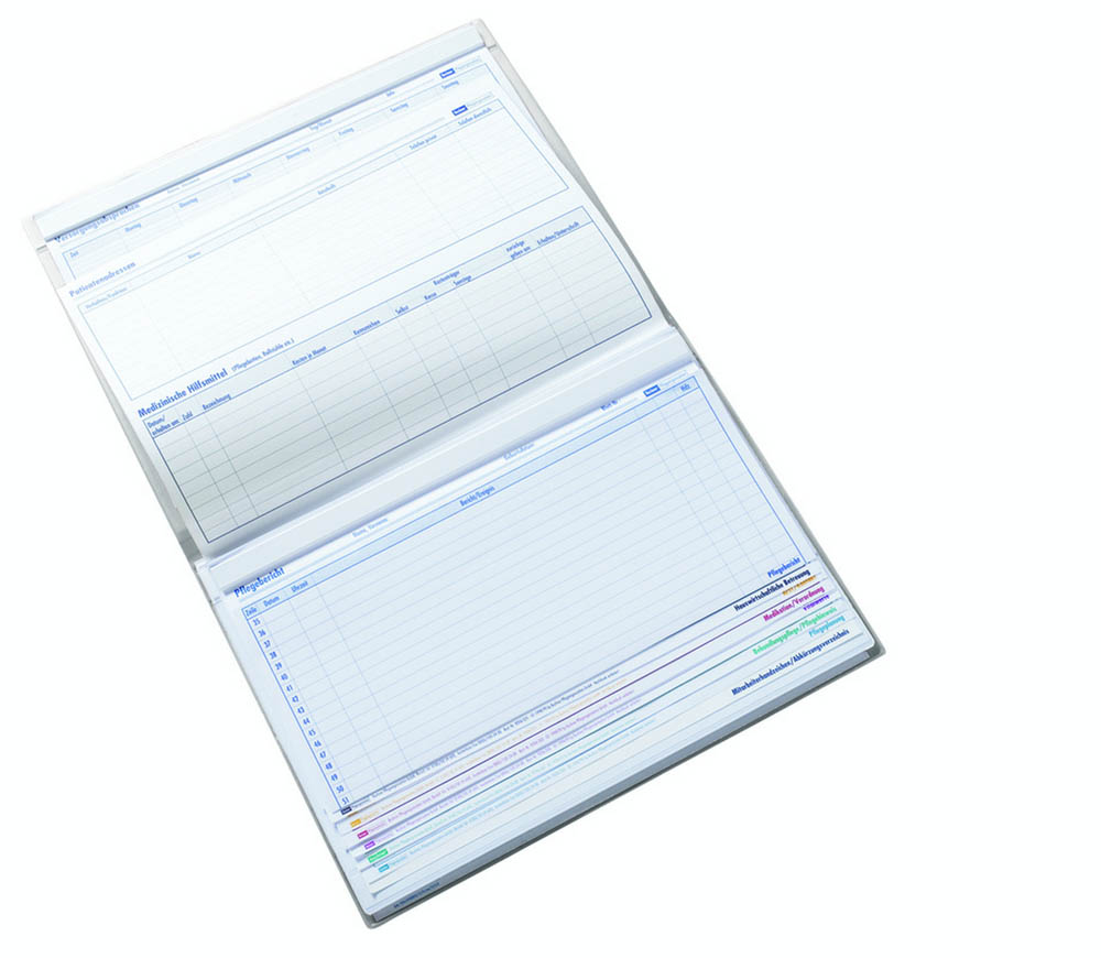 21-60-507-0-33-01-002-boi-patienten-dokumentationsmappe-professional-line-einzeln-weiss-fa3003 PVC Pflegedokumappe "professional-line" - mit Reiterleiste - in 5 Farben