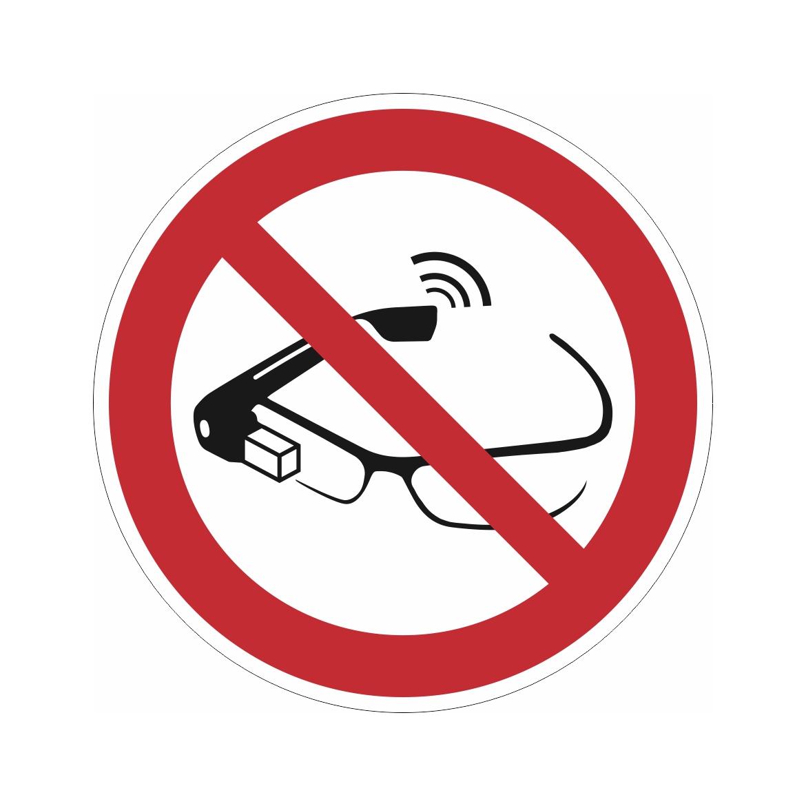 Verbotsschild - Datenbrillen verboten