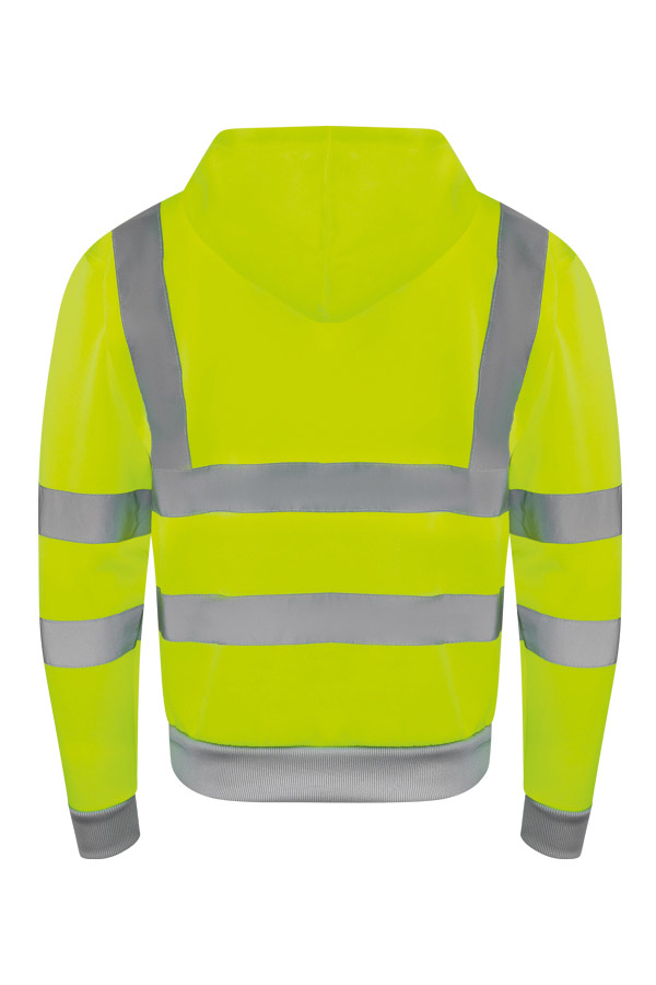 Korntex® Hi-Vis Zipper Hoodie „Galway“ - Signal-Gelb - 3XL