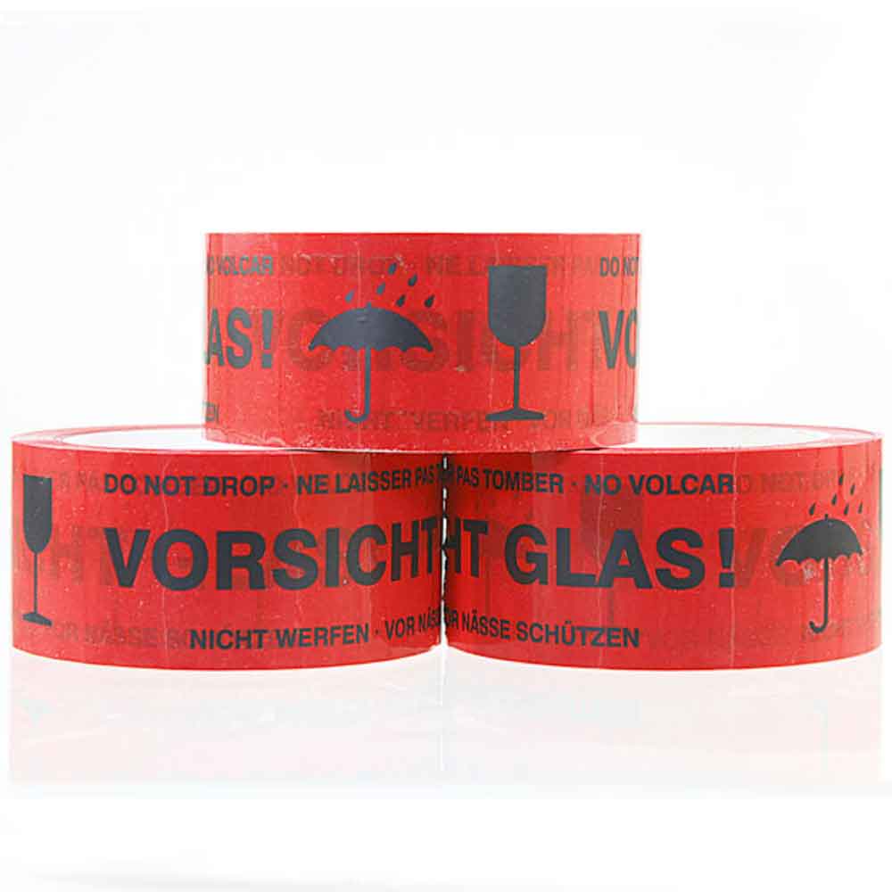 Selbstklebendes PVC-Packband - Vorsicht Glas!