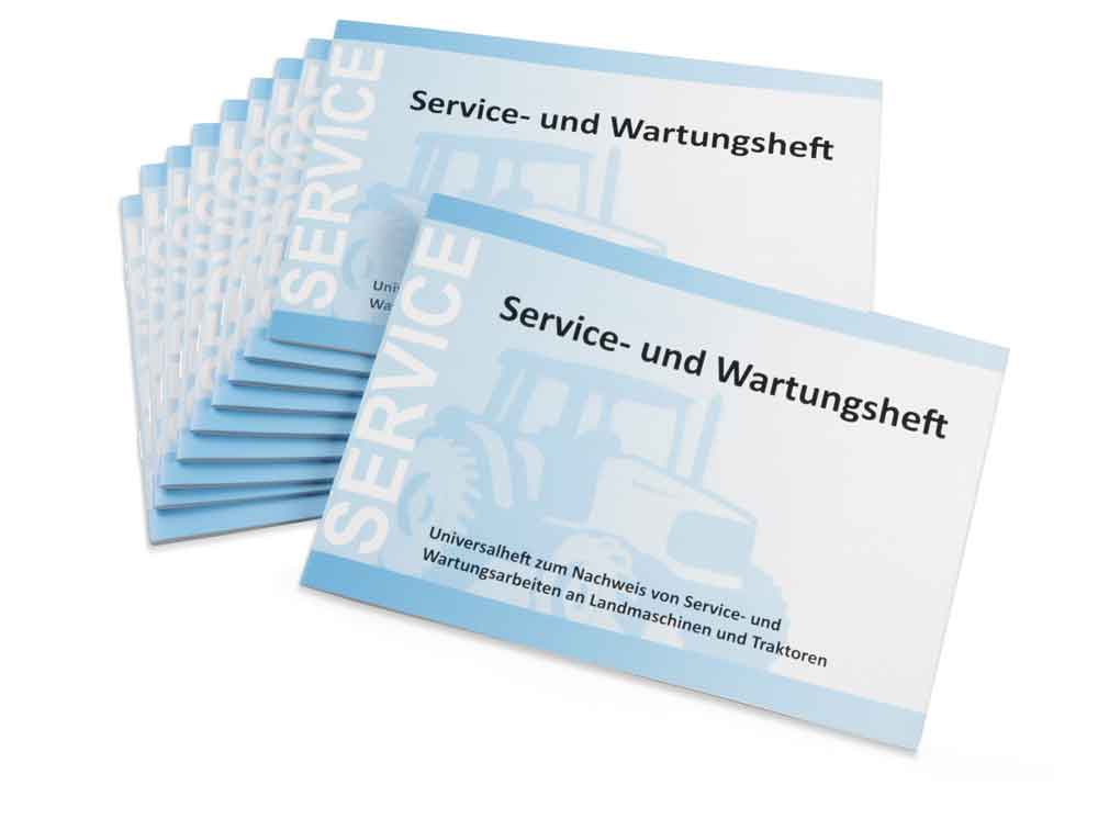 Service- und Wartungsheft - DIN A5 quer - für Landmaschinen Service- und Wartungsheft - DIN A5 quer - für Landmaschinen