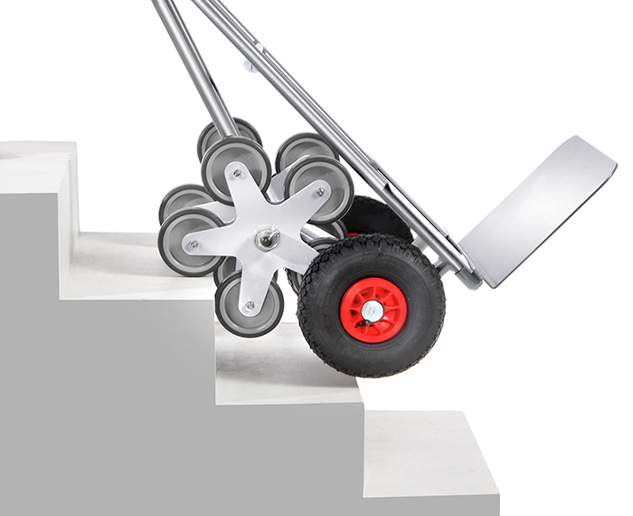 AK1328_fetra_alu-treppenkarre_detail-8c8cda Alu-Treppenkarre mit 2 fünfarmigen Radsternen - Schaufelbreite 480 mm - Luft-Bereifung