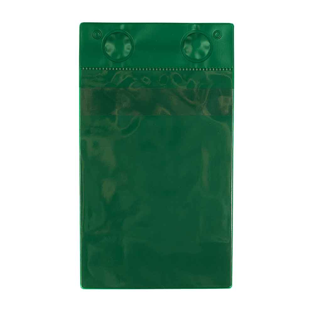 30-80-401-0-23-03-065-magnettaschen-din-a5-hoch-gruen-57f18b Magnet Taschen mit Regenschutzklappe - aus PVC - DIN A5 hoch und quer - 4 Farben