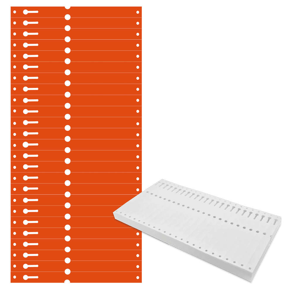 Tyvek®-Schlaufen-Etiketten - Format 160 x 12,7 mm - 6 Farben