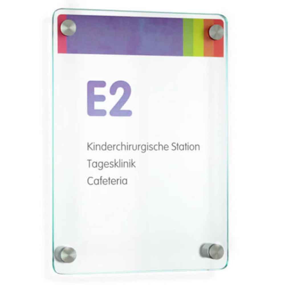 CRISTALLO Safe Türschild und Infotafel - 2 x 4 mm Sicherheitsglas mit gerundeten Ecken - in 2 Größen CRISTALLO Safe Türschild und Infotafel - 2 x 4 mm Sicherheitsglas mit gerundeten Ecken - in 2 Größen