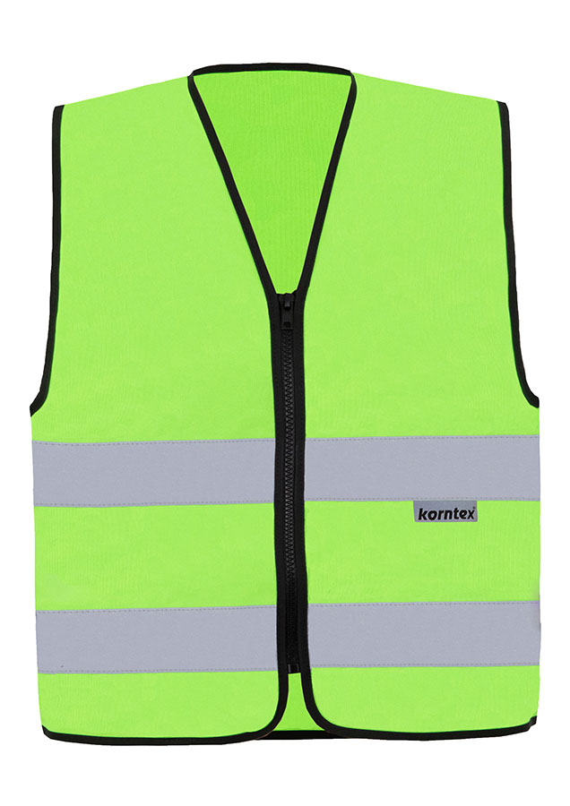 Korntex® Warnweste mit Reißverschluss „Cologne“ - Grün - XL