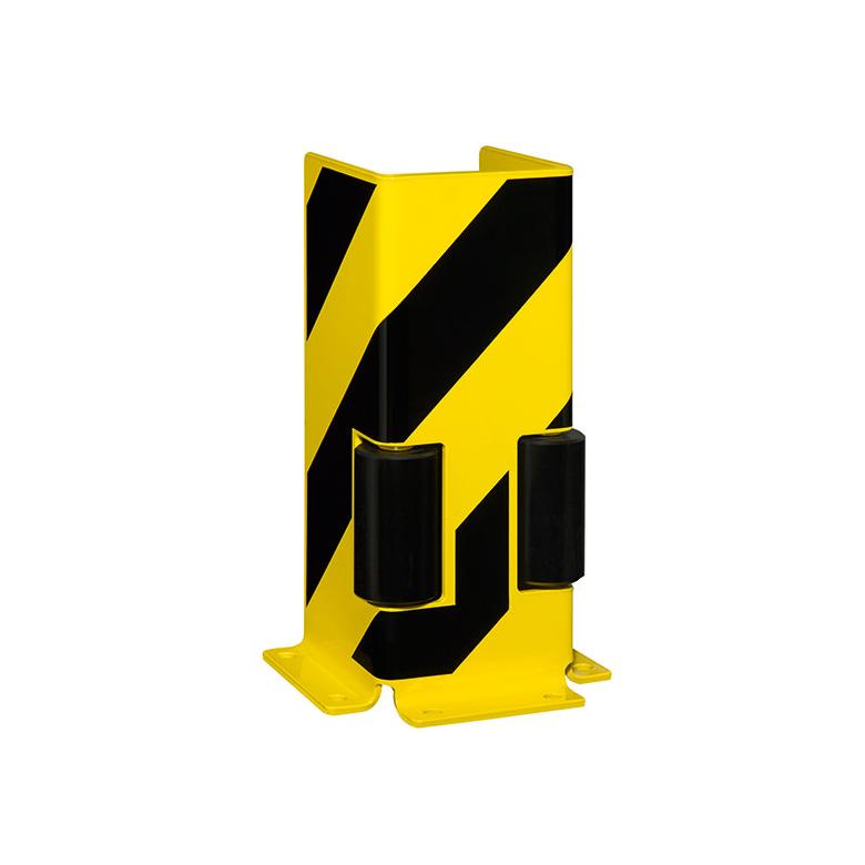 Anfahrschutz U-Profil - dreiseitiger Schutz - mit Leitrollen - zum Aufdübeln