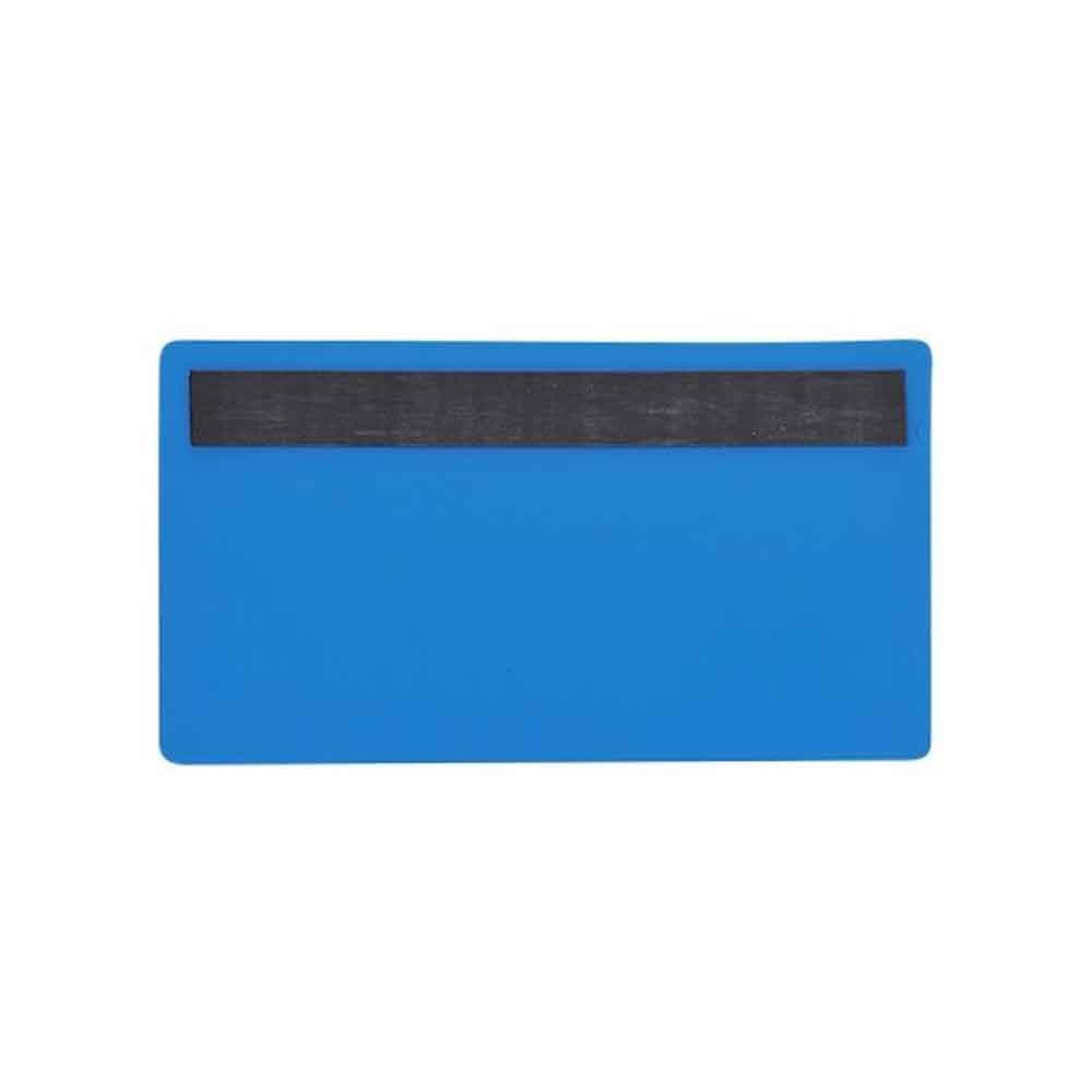 Magnetische Etikettentaschen - 1 Magnetstreifen - 160 x 75 mm - Blau
