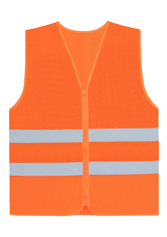 Korntex® Mesh-Warnweste Comfort-Fit „Rhodes“ - Mit Reißverschluss - Signal-Orange - 4XL/5XL