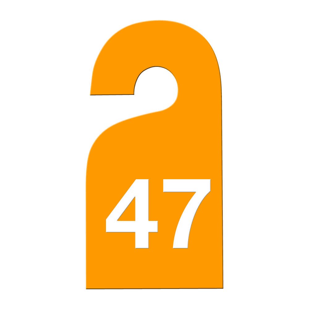 Kennzeichnungs-Anhänger - Modell 1 - 1-2-stellig - 2-seitig - 8 Farben