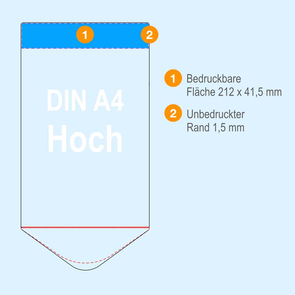 Infohalter - zum Einstecken - für DIN A4 Hoch - mit individueller Werbung