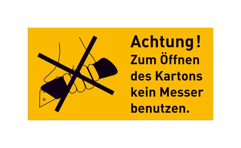 Verpackungsetiketten - verschiedene Größen und Texte