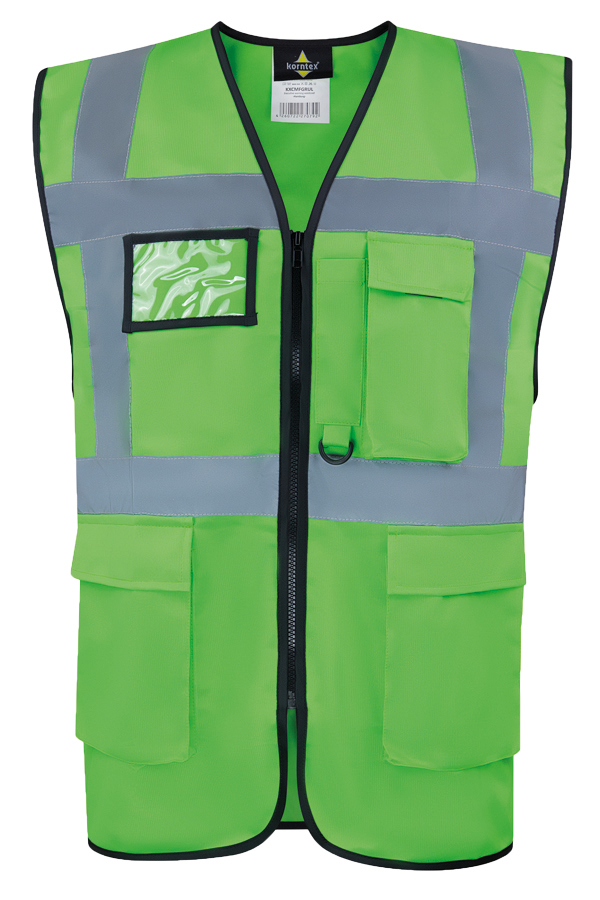Korntex® Comfort Warnweste „Hamburg“ - Multifunktional - Weiß - M